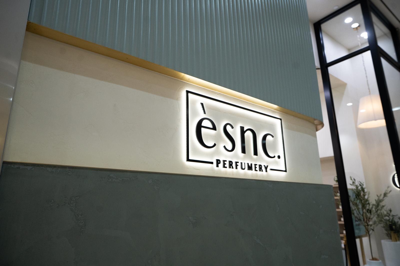ESNC Perfumery storefront with modern signage and contemporary shop design
